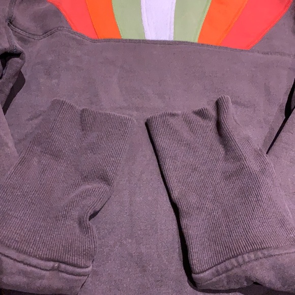 Lululemon Brown Scuba Hoodie Igloo Sunrise pattern - Size 10 - Picture 8 of 16